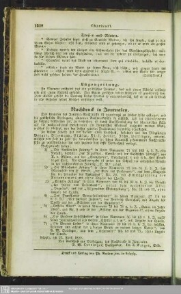 Nachdruck in Journalen