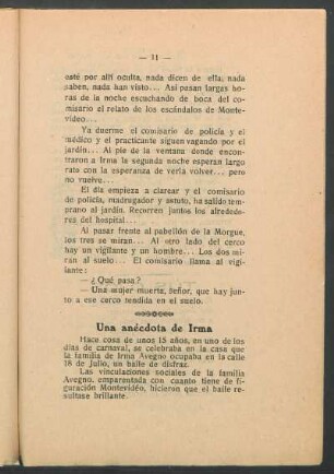 Una anécdota de irma
