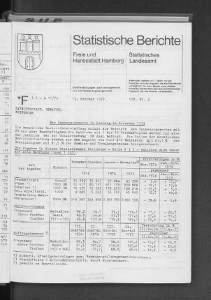 Das Bauhauptgewerbe in Hamburg im November 1974 : Lfd. Nr. 3
