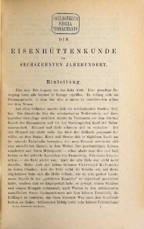 Die Geschichte des Eisens in technischer und kulturgeschichtlicher Beziehung, 2. Das XVI. und XVII. Jahrhundert
