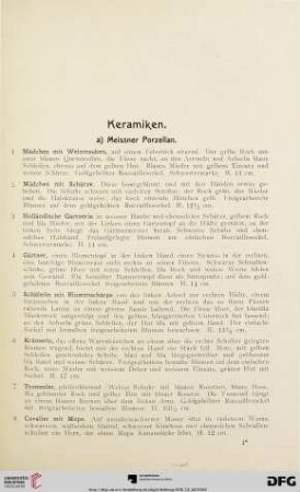 Meissner Porzellan (Nr.1-28)