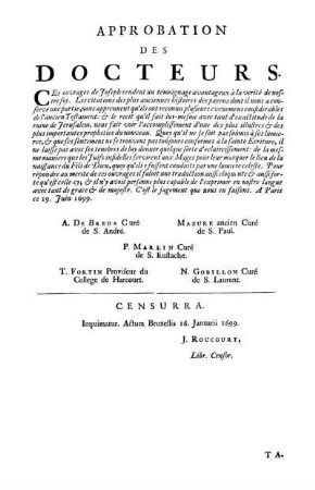 Approbation Des Docteurs