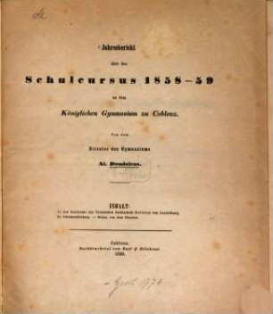 Zur Geschichte des Trierischen Erzbischofs Balduin von Luetzelburg : (Jahresber. des K. Gymn. zu Coblenz für 1858/9)