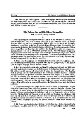 Die Heimat im geschichtlichen Unterricht