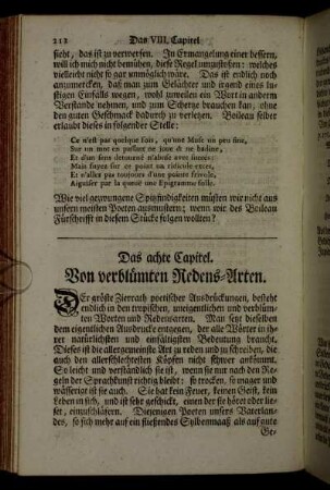 Das achte Capitel. Von verblümten Redens-Arten.