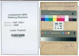 Entnazifizierung Friedrich Lueck , geb. 17.08.1898 (Kaufmann)