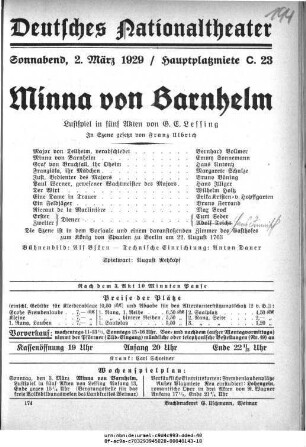 Minna von Barnhelm
