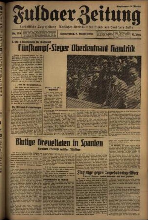 Ausgabe vom Donnerstag, den 06. August 1936.