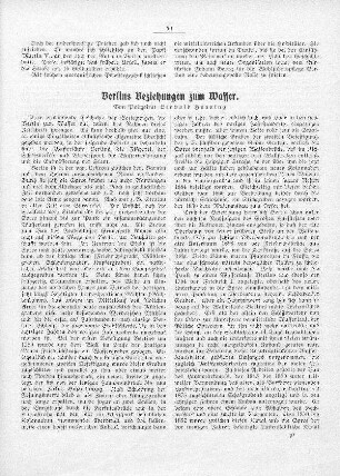Berlins Beziehungen zum Wasser
