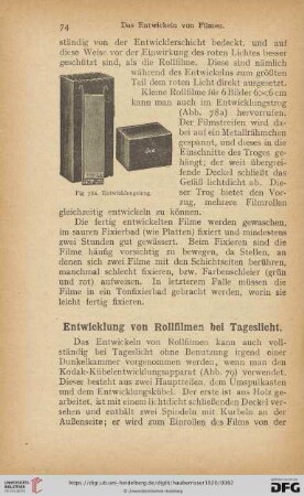 Entwicklung von Rollfilmen bei Tageslicht