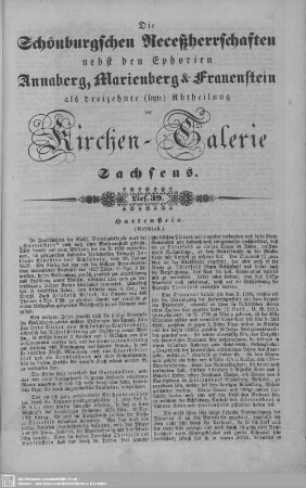 Hartenstein (Fortsetzung), Neuhausen, Die Parochie Lengefeld, Tanneberg : 39. Lieferung