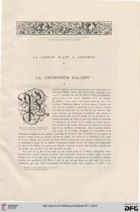 3: La saison d'art à Londres, [1] : La "Grosvenor Gallery"