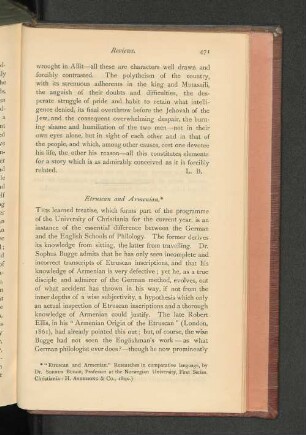 Etrusscan and Armenian.