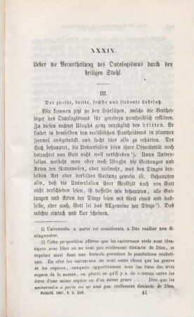 641-659 Ueber die Beurtheilung des Ontologismus durch den heiligen Stuhl : III.
