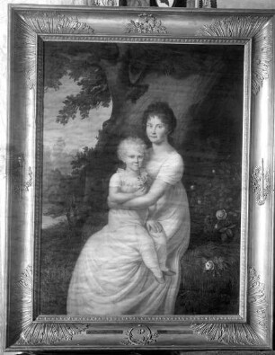 Bildnis der Prinzessin Luise von Anhalt-Cöthen, geborene Prinzessin von Hessen mit ihrem Sohne