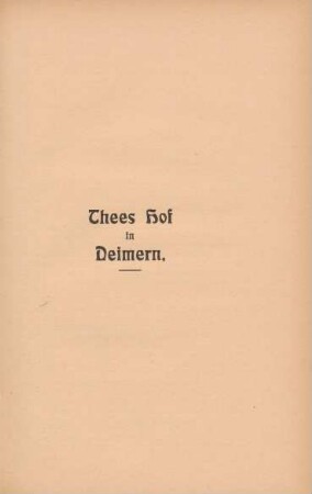 Thees Hof in Deimern