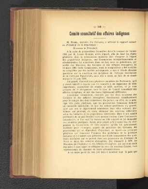 Comité consultatif des affaires indigènes.