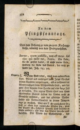 332-279, An dem Pfingstsonntage