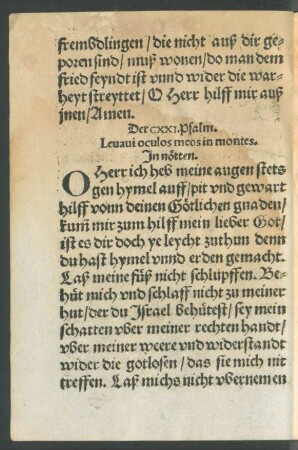 Der CXXI. Psalm - CXXX. Psalm