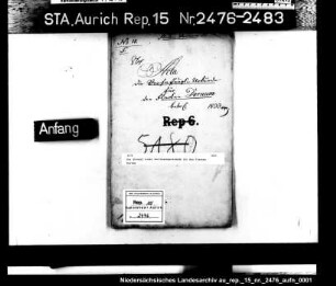 Der Entwurf einer Verfassungsurkunde für den Flecken Dornum