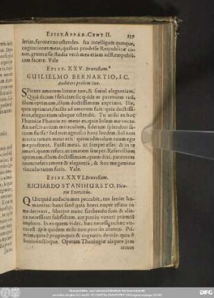 Epist. XXVI. Bruxellam. Richardo Stanihursto, Vicario Exercitûs.