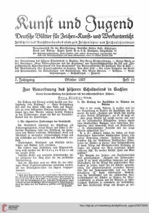 Heft 10 (Oktober 1927)