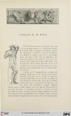 3. Pér. 19.1898: L' atelie de M. Rodin