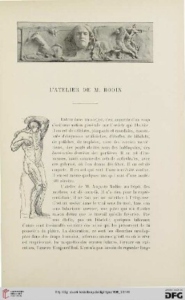 3. Pér. 19.1898: L' atelie de M. Rodin