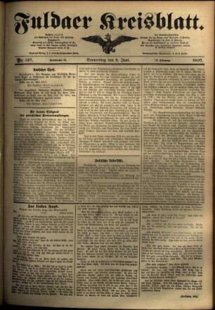 Ausgabe vom Donnerstag, den 06. Juni 1907.