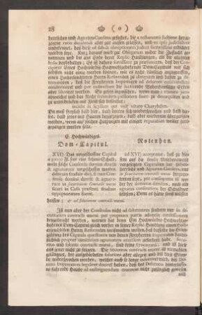 E. Hochwürdiges Dom-Capitul. XVI) Das vorgeschossene Capital a 30000 Fl. seye eine Lehens-Schuld, ...