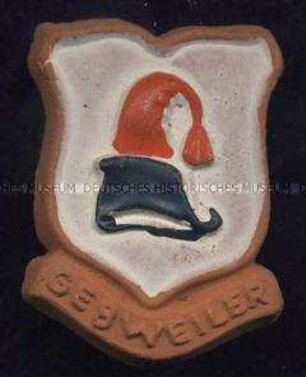 WHW-Abzeichen, Städtewappen Baden/Elsass: Gebweiler, Straßensammlung im Gau Baden vom Januar 1941