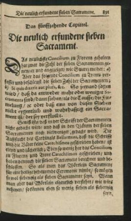 Das fünffzehende Capittel. Die neulich erfundene sieben Sacrament.
