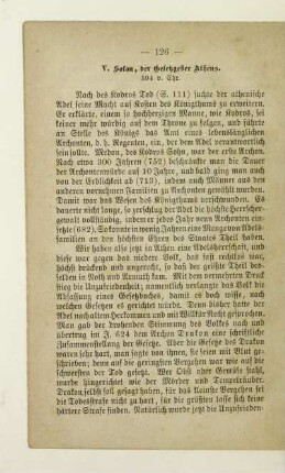 V. Solon, der Gesetzgeber Athens. 594 v. Chr.