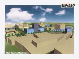 Ein »Garten der Künste« am Kulturforum, Berlin Schinkelwettbewerb 2002: Perspektivische Ansicht (Modellsimulation)