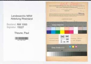 Entnazifizierung Paul Theune, geb. 29.07.1899 (Arbeiter)