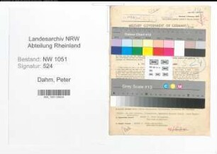 Entnazifizierung Peter Dahm , geb. 23.08.1895 (Polizeibeamter)
