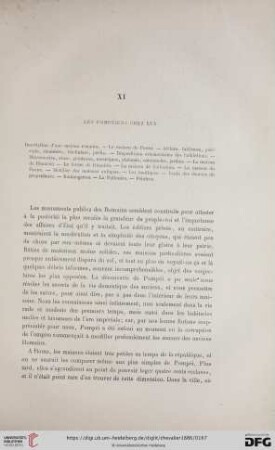 XI. Les Pompéiens chez eux
