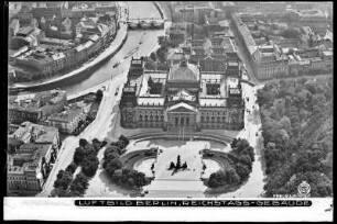 Berlin, Reichstagsgebäude, Luftbild