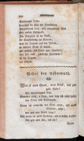 Wider den Uebermuth. - Ueber die Beleidigung der Tugend ... - Die Sprache der Welt ... - Der Gedanken der Ewigkeit ...