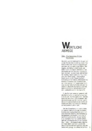 Wörtliche Abwege