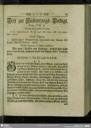 [Erklärung der Nachmittags-Predigt, Rom. VI. 15]