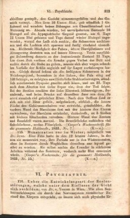 VI. Psychiatrie.