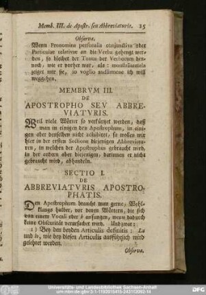 Membrum III. De Apostropho Seu Abbreviaturis.