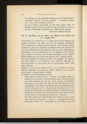Die 14. Inf.-Brig. auf den Höhen von Lüttich ...