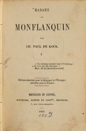 Madame de Monflanquin. 1