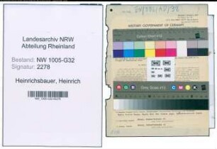 Entnazifizierung Heinrich Heinrichsbauer , geb. 12.03.1885 (Krankenwagenfahrer)