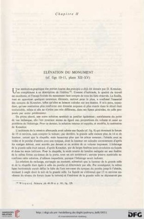 Chapitre II: Elévation du monument
