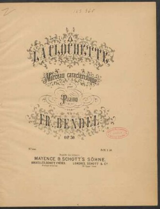 La clochette : morceau caractéristique ; op. 30