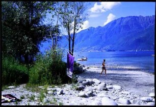 Ascona: Lido, See von der Strandpromenade