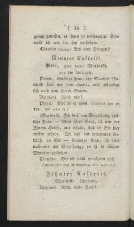 Neunter Auftritt. Pirro, gleich darauf Marinelli, und die Vorigen.